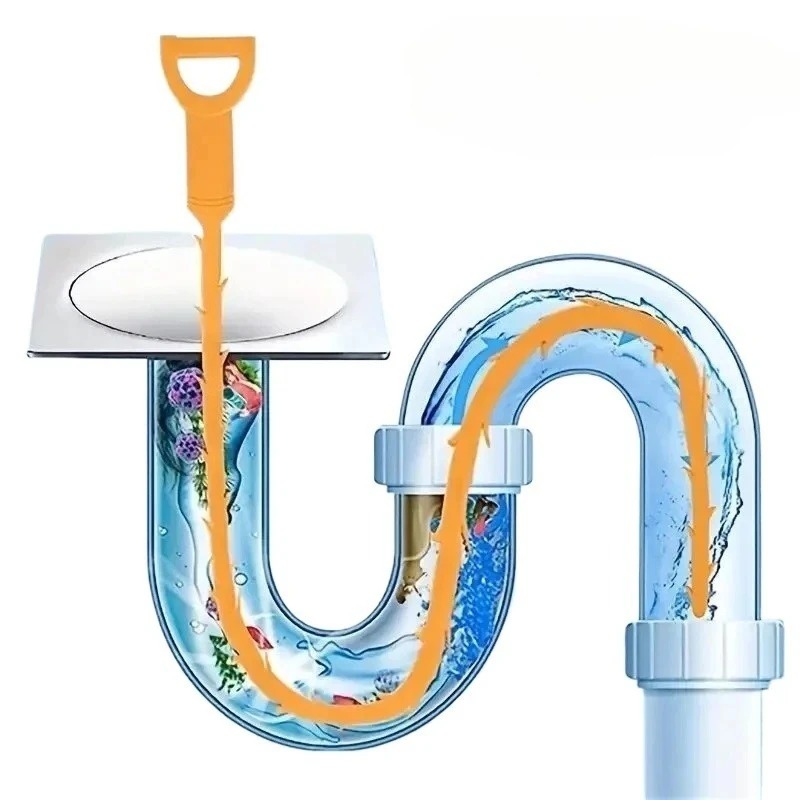 Drain Snake Flexible - 1/10 قطعة أداة تنظيف المجاري المرنة
